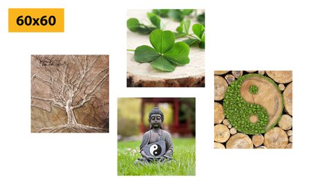 SET OBRAZOV FENG SHUI S PRVKAMI PRÍRODY - ZOSTAVY OBRAZOV - OBRAZY