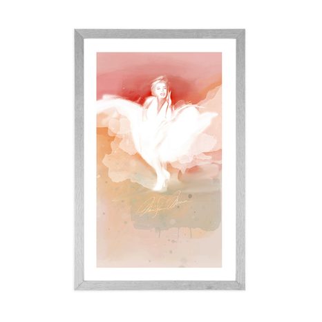 POSTER MIT PASSEPARTOUT EINZIGARTIGE MARILYN MONROE - MOTIVE AUS UNSERER WERKSTATT - POSTER