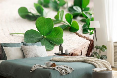 FOTOTAPETA ZELENÉ ČTYŘLÍSTKY - TAPETY PŘÍRODA - TAPETY