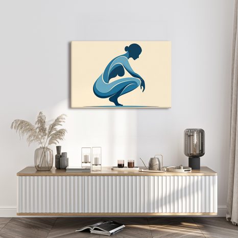 WANDBILD ELEGANZ IN BLAU - WANDBILDER FRAUEN - BILDER