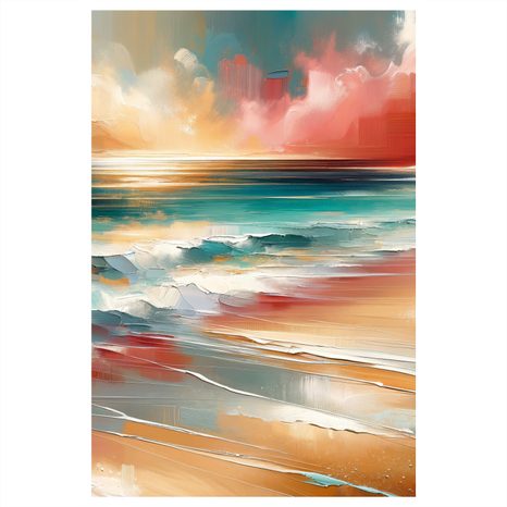 OBRAZ MOŘE PŘI ZÁPADU SLUNCE - OBRAZY MOŘE A PLÁŽ - OBRAZY