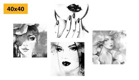 SET OBRAZOV ELEGANCIA ŽENY - ZOSTAVY OBRAZOV - OBRAZY