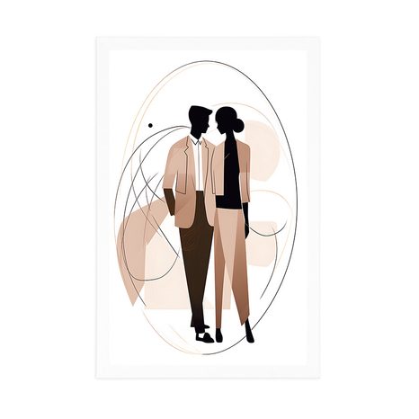 PLAKAT APSTRAKTNI OBLICI ELEGANTNI PAR - PLAKATI - 🔥 TOTALNA RASPRODAJA