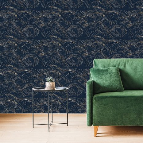 SELF ADHESIVE WALLPAPER STRUCTURE OF LEAVES IN A LUXURIOUS DESIGN - SELF-ADHESIVE WALLPAPERS - WALLPAPERS