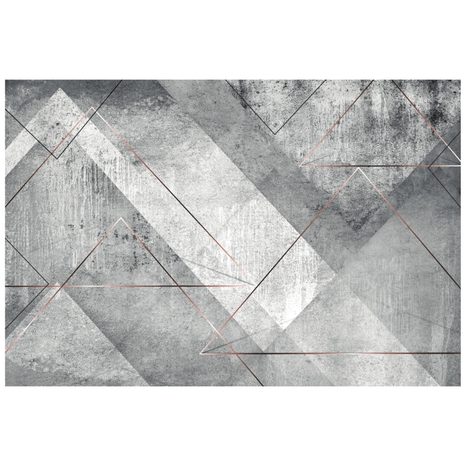 SAMOLEPÍCÍ TAPETA ŠEDÁ TROJÚHELNÍKOVÁ PERSPEKTIVA - SAMOLEPÍCÍ TAPETY - TAPETY