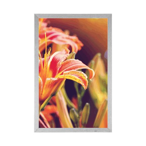 PLAKÁT KRÁSNĚ KVETOUCÍ KVĚTINY V ZAHRADĚ - KVĚTINY - PLAKÁTY