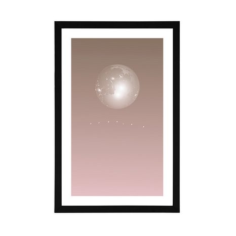 PLAKÁT S PASPARTOU MĚSÍC V JEMNÝCH TÓNECH - MOTIVY Z NAŠÍ DÍLNY - PLAKÁTY