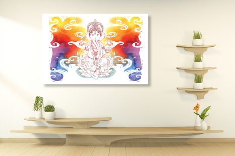 OBRAZ HINDUISTICKÝ GANÉŠA - OBRAZY FENG SHUI - OBRAZY