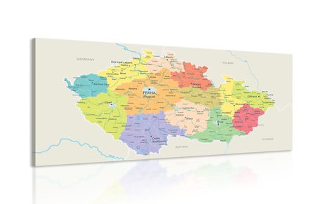 OBRAZ MAPA ČESKÉ REPUBLIKY - OBRAZY MAPY - OBRAZY