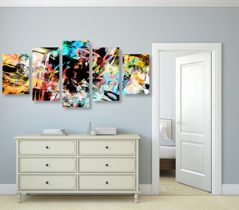 TABLOU 5-PIESE ARTĂ GRAFFITI UNICE - TABLOURI POP ART - TABLOURI