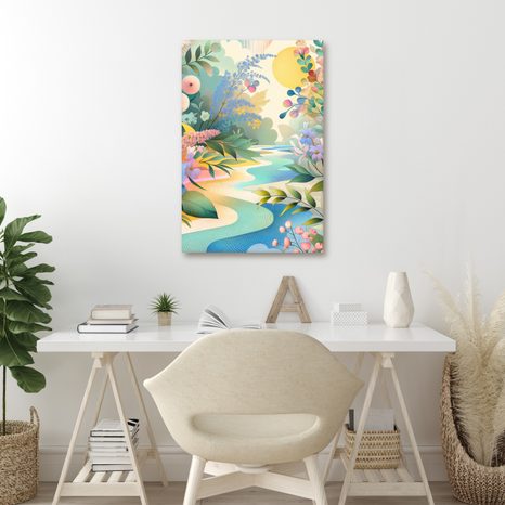 WANDBILD BLUMENLANDSCHAFT - BILDER BLUMEN - BILDER