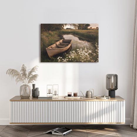 OBRAZ PODZIMNÍ KLID U RYBNÍKA - OBRAZY JEZERA - OBRAZY