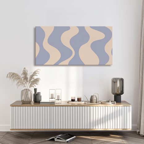 TABLEAU SUR TOILE – ONDULATIONS PASTEL AU STYLE MODERNE - IMAGES FORMES ABSTRAITES - TABLEAUX