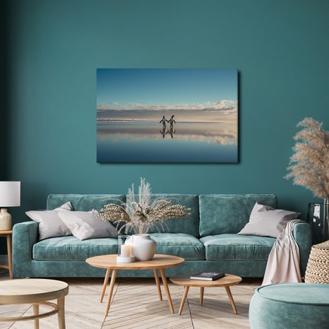 OBRAZ TUČŇÁCI NA KLIDNÉM POBŘEŽÍ - OBRAZY MOŘE A PLÁŽ - OBRAZY