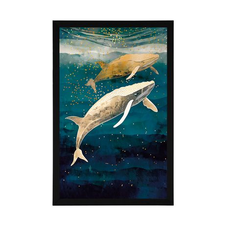 POSTER – BALENE NELL'OCEANO - MONDO SOMMERSO - POSTER