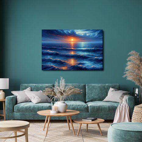 OBRAZ ZÁPAD SLUNCE NAD OCEÁNEM - OBRAZY VÝCHOD A ZÁPAD SLUNCE - OBRAZY