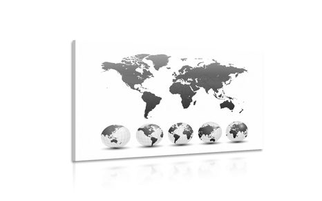 ΣΦΑΊΡΕΣ ΕΙΚΌΝΑΣ ΜΕ ΠΑΓΚΌΣΜΙΟ ΧΆΡΤΗ ΣΕ ΑΣΠΡΌΜΑΥΡΟ - ΠΊΝΑΚΕΣ ΧΆΡΤΗ - ΠΊΝΑΚΕΣ