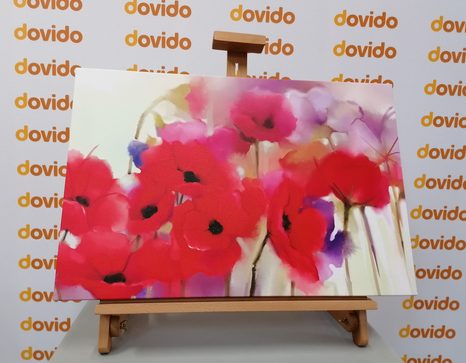 SLIKA DIVNI NACRTANI MAKOVI - SLIKE CVIJEĆA - SLIKE