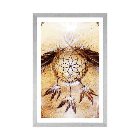 PLAKAT S PASPARTUOM INDIJANSKI HVATAČ SNOVA - FENG SHUI - PLAKATI