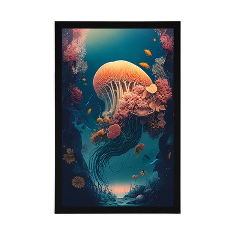 PLAKAT SURREALISTYCZNA MEDUZA - PODWODNY ŚWIAT - PLAKATY