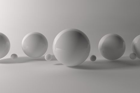 TAPETA ŠEDÉ KULIČKY - ABSTRAKTNÍ TAPETY - TAPETY