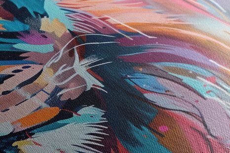 OBRAZ LEV S IMITÁCIOU MAĽBY - OBRAZY LEVY A TIGRE - OBRAZY