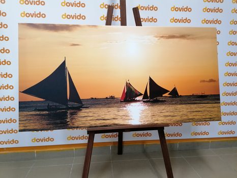 TABLOU APUS DE SOARE DEASUPRA MĂRII - TABLOU NATURĂ ȘI PEISAJE NATURALE - TABLOURI