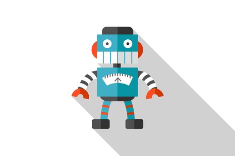 QUADRO SU TELA – ROBOT BLU CON SFONDO BIANCO - QUADRI PER BAMBINI - STAMPE E QUADRI