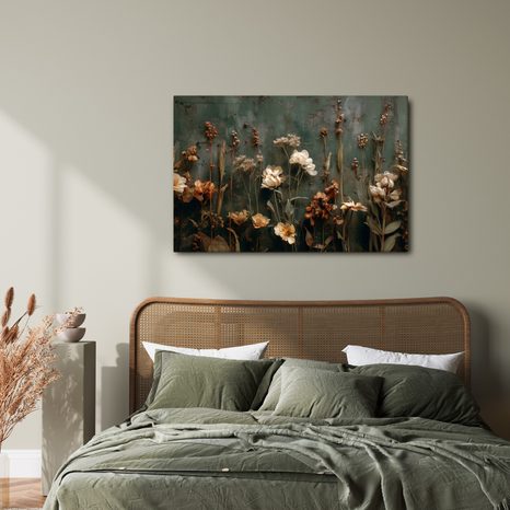 WANDBILD ROMANTISCHE TROCKENBLUMEN - BILDER BLUMEN - BILDER