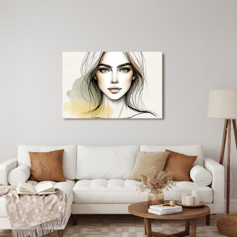 WANDBILD PORTRÄT EINER FRAU MIT AUSDRUCKSSTARKEN AUGEN - WANDBILDER FRAUEN - BILDER