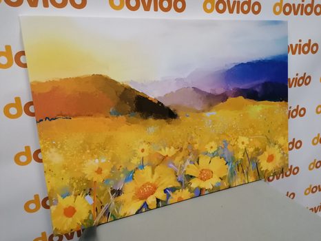 SLIKA POLJE POLNO SONČNIC - SLIKE NARAVE IN POKRAJINE - SLIKE