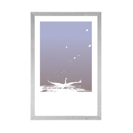 POSTER – STORIA DEL CIGNO CON PASSEPARTOUT - MOTIVI DALLA NOSTRA OFFICINA - POSTER