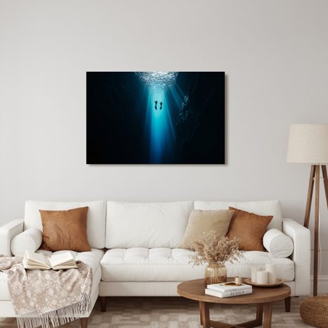 QUADRO SU TELA – MISTERO DELL'OCEANO PROFONDO - QUADRI MARE E SPIAGGIA - STAMPE E QUADRI