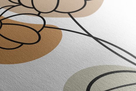 OBRAZ MINIMALISTICKÝ KVET NA BIELOM POZADÍ NO1 - OBRAZY KVETOV - OBRAZY