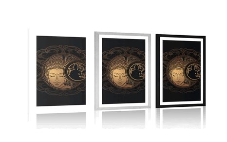 POSTER CU PASSEPARTOUT PUTERE ARMONIOASĂ A LUI BUDDHA - FENG SHUI - POSTERE