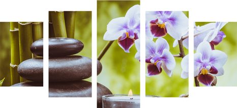 5-DÍLNÝ OBRAZ SPA ZÁTIŠÍ - OBRAZY FENG SHUI - OBRAZY