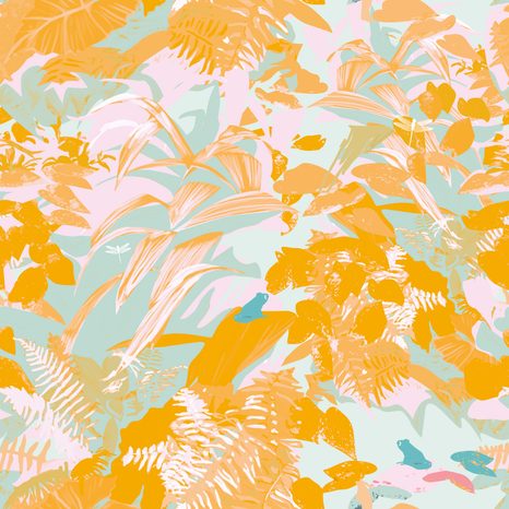 SAMOLEPÍCÍ TAPETA HUSTÁ OHNIVÁ DŽUNGLE - SAMOLEPÍCÍ TAPETY - TAPETY