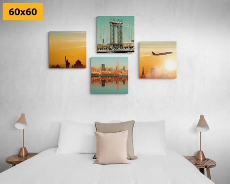 SET DI QUADRI – VIAGGIO A NEW YORK - COLLEZIONI DI QUADRI - STAMPE E QUADRI