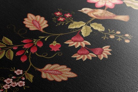 WANDBILD VOGEL MIT VOLKSMOTIV - STILLLEBEN-BILDER - BILDER