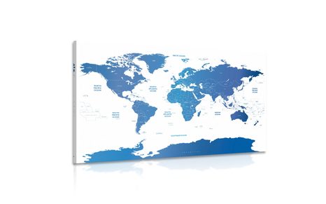 OBRAZ MAPA SVĚTA S JEDNOTLIVÝMI STÁTY - OBRAZY MAPY - OBRAZY