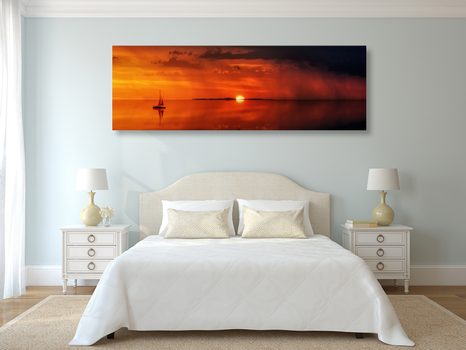 SLIKA SAMOTNA LADJA - SLIKE NARAVE IN POKRAJINE - SLIKE