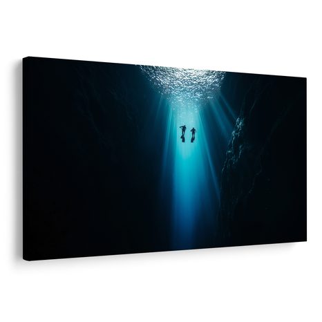 QUADRO SU TELA – MISTERO DELL'OCEANO PROFONDO - QUADRI MARE E SPIAGGIA - STAMPE E QUADRI