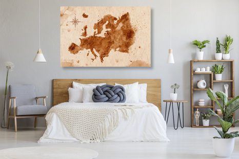 DECORATIVE PINBOARD RETRO MAP OF EUROPE - PICTURES ON CORK - 🔥 TOTAL SALE 🔥