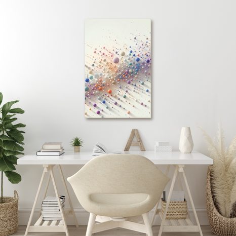 WANDBILD ABSTRAKTER TANZ DER REGENBOGENKUGELN - WANDBILDER ABSTRAKTE FORMEN - BILDER