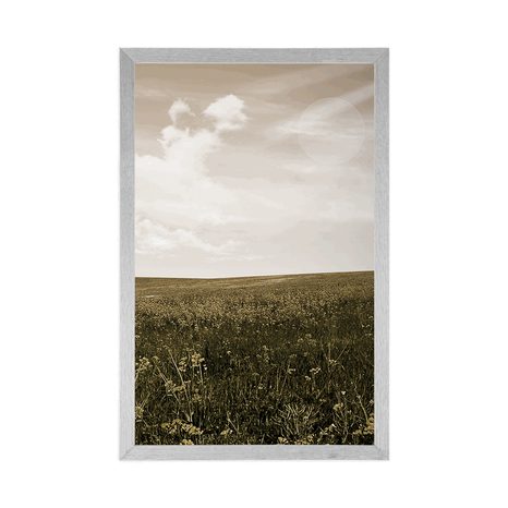 POSTER RETRO-WIESE - NATUR - POSTER