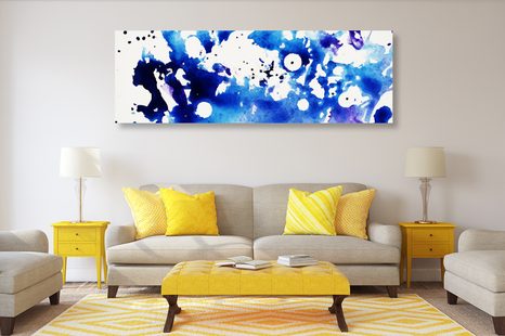 OBRAZ UMĚLECKÁ MODRÁ ABSTRAKCE - ABSTRAKTNÍ OBRAZY - OBRAZY