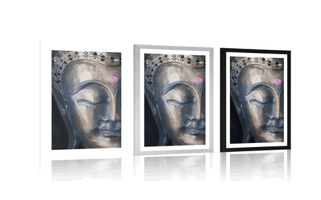 POSTER WITH MOUNT DIVINE BUDDHA - FENG SHUI - POSTERS