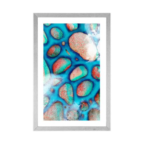 POSTER MIT PASSEPARTOUT ZUSAMMENSPIEL DER STEINE - MOTIVE AUS UNSERER WERKSTATT - POSTER