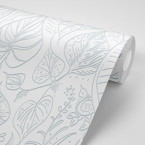 SAMOLEPÍCÍ TAPETA MAGICKÉ LISTY V BÍLÉM PROVEDENÍ - SAMOLEPÍCÍ TAPETY - TAPETY