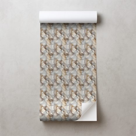 SAMOLEPÍCÍ TAPETA MODERNÍ PLETENÝ VZOR V ZEMITÝCH TÓNECH - VZOROVANÉ TAPETY - TAPETY